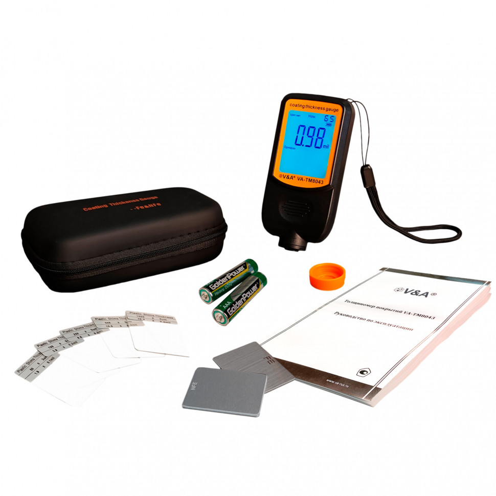 Комплектация Толщиномер покрытий VA-ТМ8043