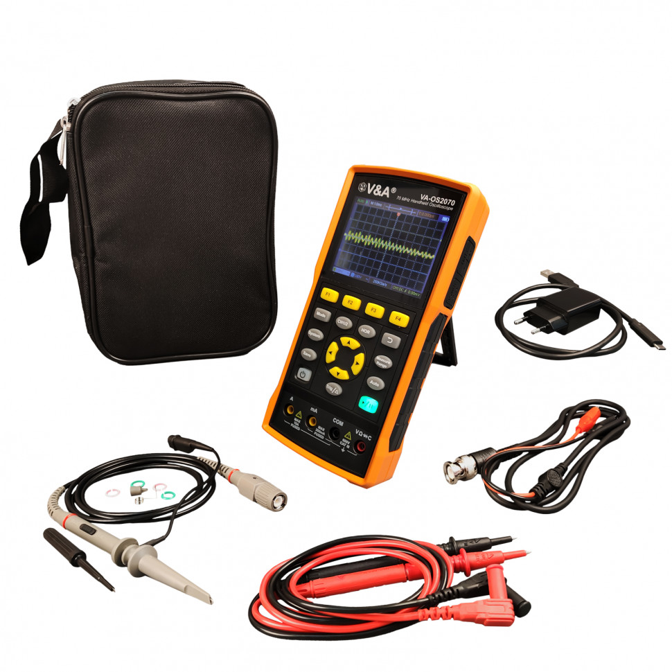 Комплектация Осциллограф-мультиметр VA-OS2070