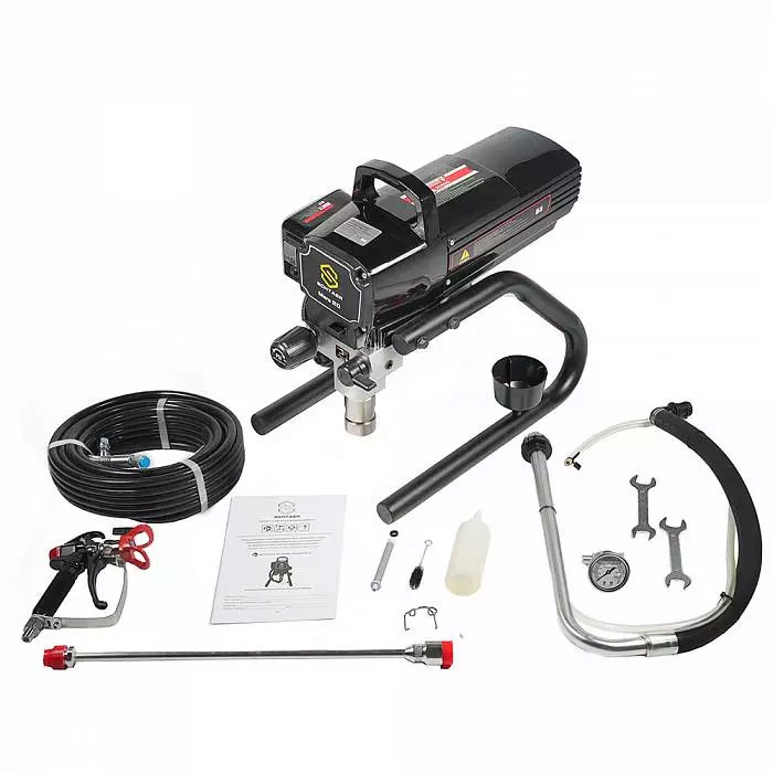 Schtaer Mars 20 предназначен для безвоздушного распыления разных строительных красок с максимальным давлением в 227 бар.